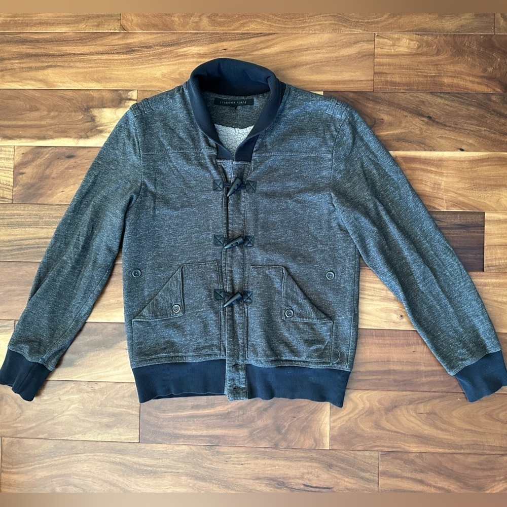 Urban Outfitters Standard Cloth Black & Grey Bomber Jacket size Medium